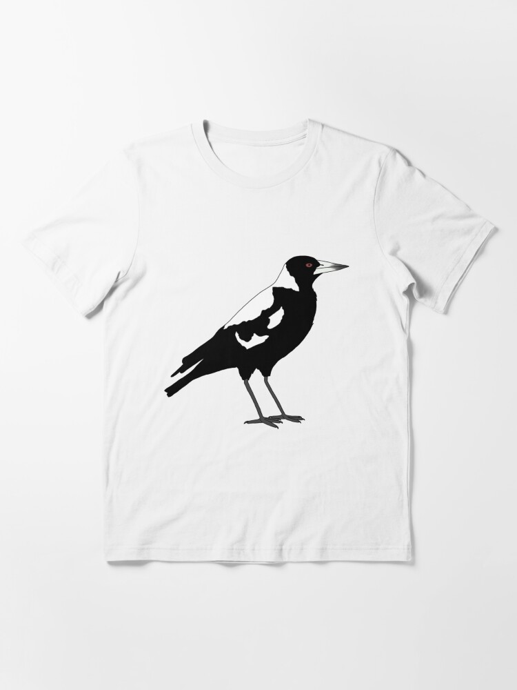 Aperçu 3 sur 7. T-shirt essentiel avec l'œuvre Pie bavarde d'Australie créée et vendue par anselmleighton.