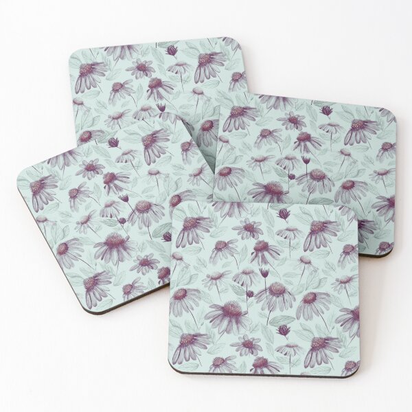 Item preview, Sketched Purple coneflowers designed and sold by Anastasia Rae Creative.