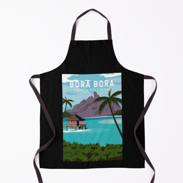 Item preview, Bora Bora French Polynesia Travel Vintage Art designed and sold by KrisSidDesigns.