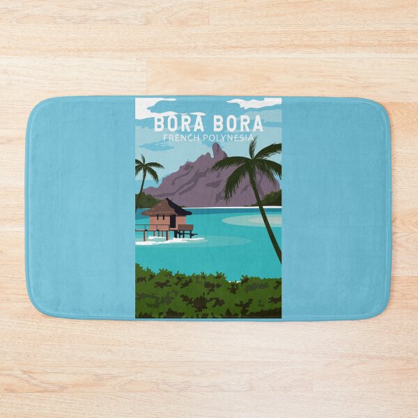 Item preview, Bora Bora French Polynesia Travel Vintage Art designed and sold by KrisSidDesigns.