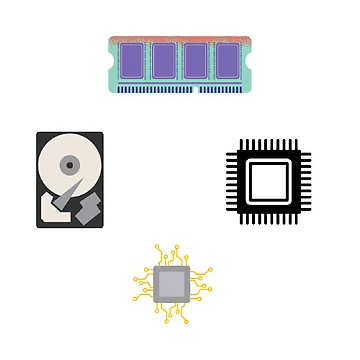 Artwork thumbnail, Computer Components - RAM, CPU, Hard Drive by Dareshift