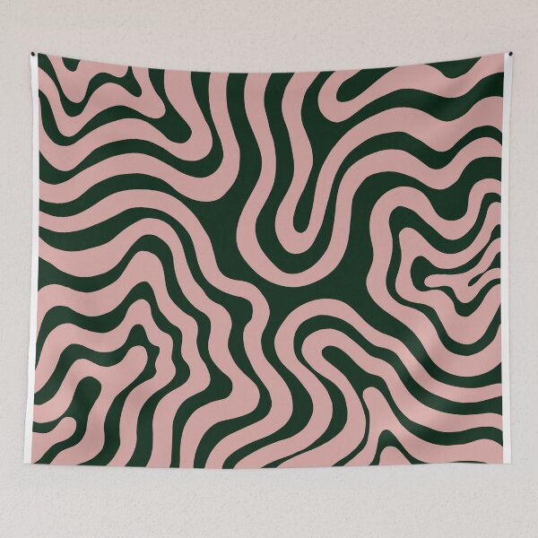 Item preview, Pink and green waves designed and sold by emayaartstudio.