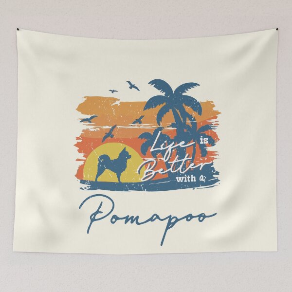 Item preview, Life is Better With Pomapoo Beach Sunset Retro Vintage designed and sold by rafaeltto.