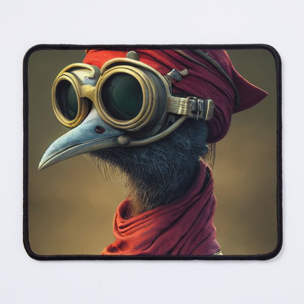 Item preview, The Cyber-Pirate Ostrich: An Anthropomorphic, Tiny, and Cute Cybernetic Sidekick for Your Adventures designed and sold by MimozaStudio.