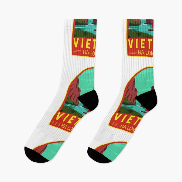 Item preview, Ha Long Bay Vietnam Travel Retro Emblem designed and sold by KrisSidDesigns.