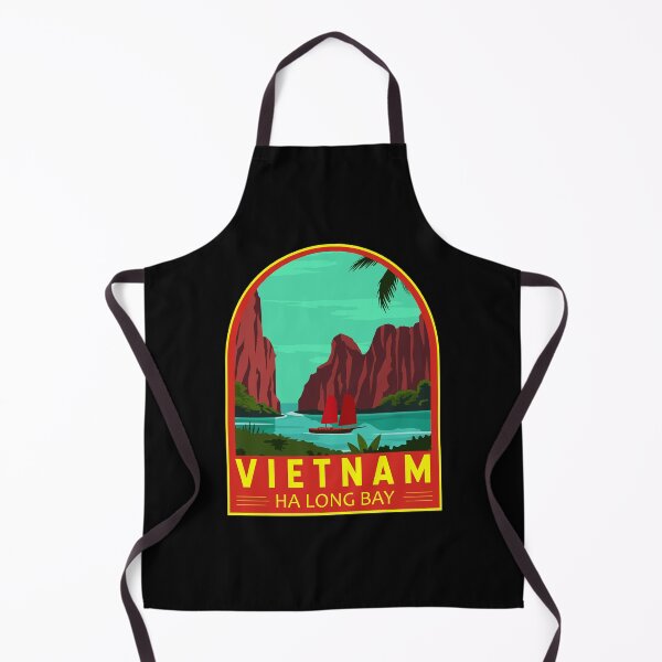 Item preview, Ha Long Bay Vietnam Travel Retro Emblem designed and sold by KrisSidDesigns.