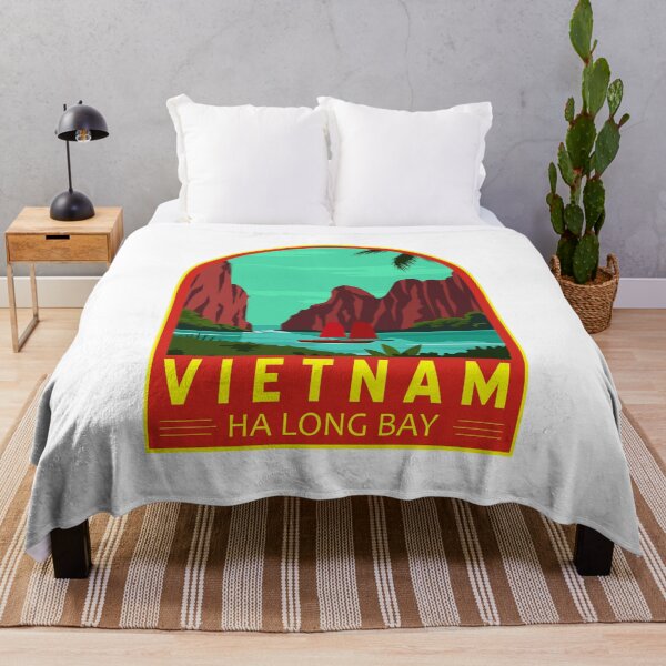 Item preview, Ha Long Bay Vietnam Travel Retro Emblem designed and sold by KrisSidDesigns.