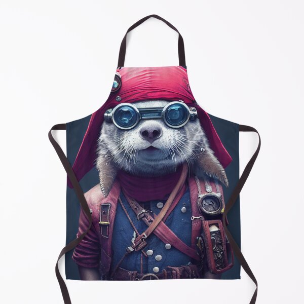 Item preview, The Cyberpunk Pirate Otter: An Anthropomorphic, Tiny, and Cute Cybernetic Swashbuckle designed and sold by MimozaStudio.