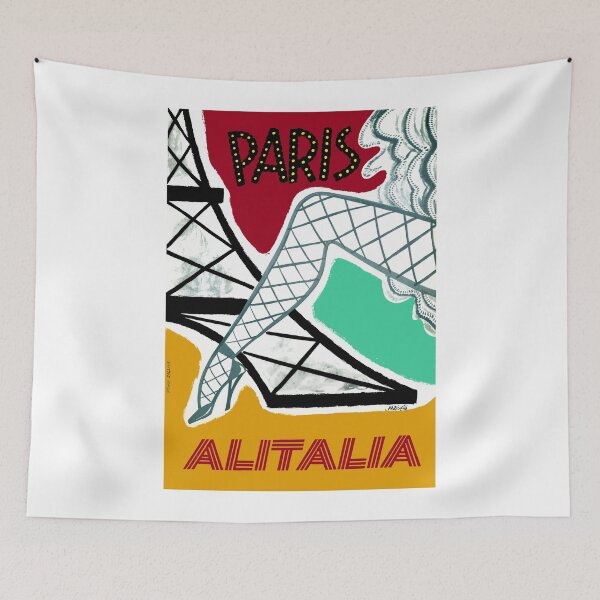 Item preview, 1956 Alitalia Paris Travel Poster designed and sold by retrographics.