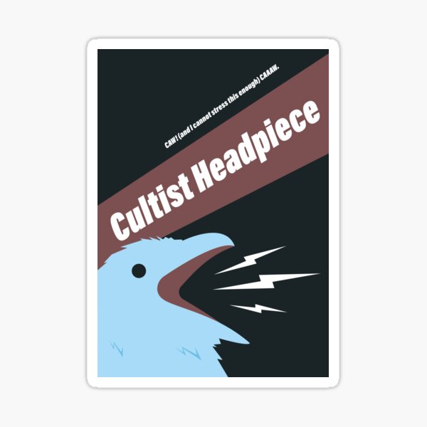 Cultist Headpiece Slay The Spire Relic Sticker For Sale By   St,small,507x507 Pad,600x600,f8f8f8 