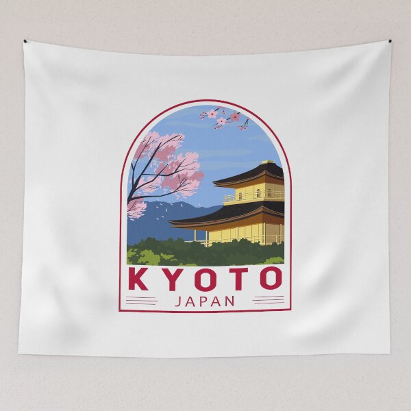 Item preview, Kyoto Japan Travel Retro Emblem designed and sold by KrisSidDesigns.