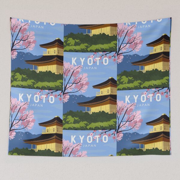 Item preview, Kyoto Japan Travel Vintage Art designed and sold by KrisSidDesigns.