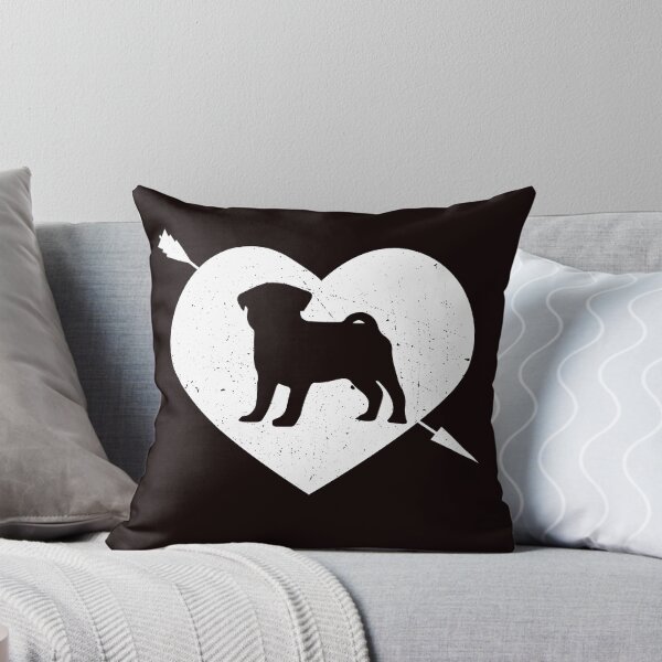 Item preview, Heart Pug T-Shirt Funny Pet Lover's Valentine Day Gift Tee designed and sold by larspat.