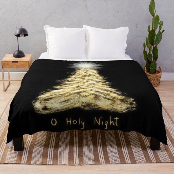 Item preview, O Holy Night Gold Christmas Tree Card designed and sold by designs-by-ann.