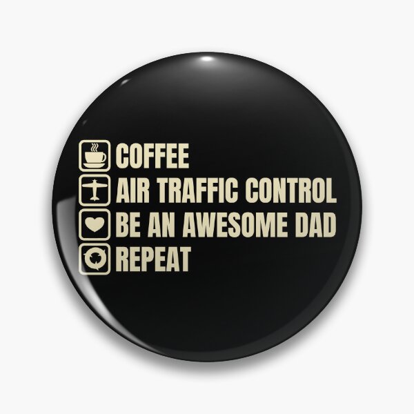 Item preview, Coffee, Air Traffic Control, Awesome Dad, Repeat (For Dark Background) designed and sold by thecatcouch.