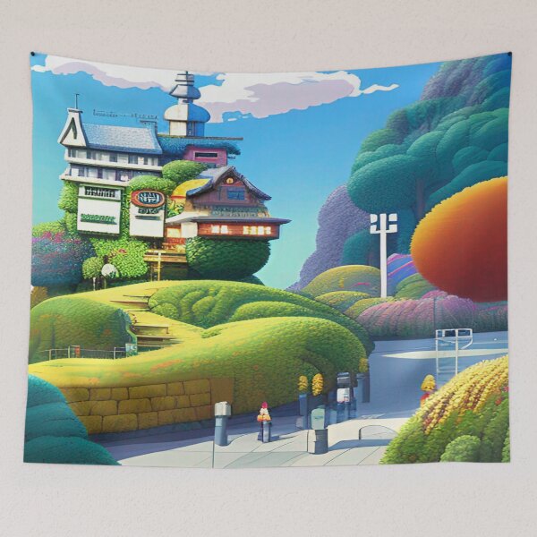 Item preview, Pixilated Urban Oasis designed and sold by Nellisstadia.
