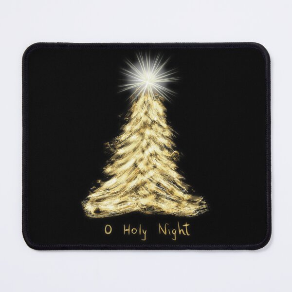 Item preview, O Holy Night Gold Christmas Tree Card designed and sold by designs-by-ann.