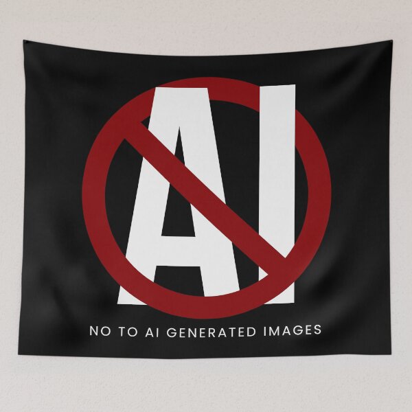Item preview, No To AI Generated Images-Protest against AI art designed and sold by JahidMunna.