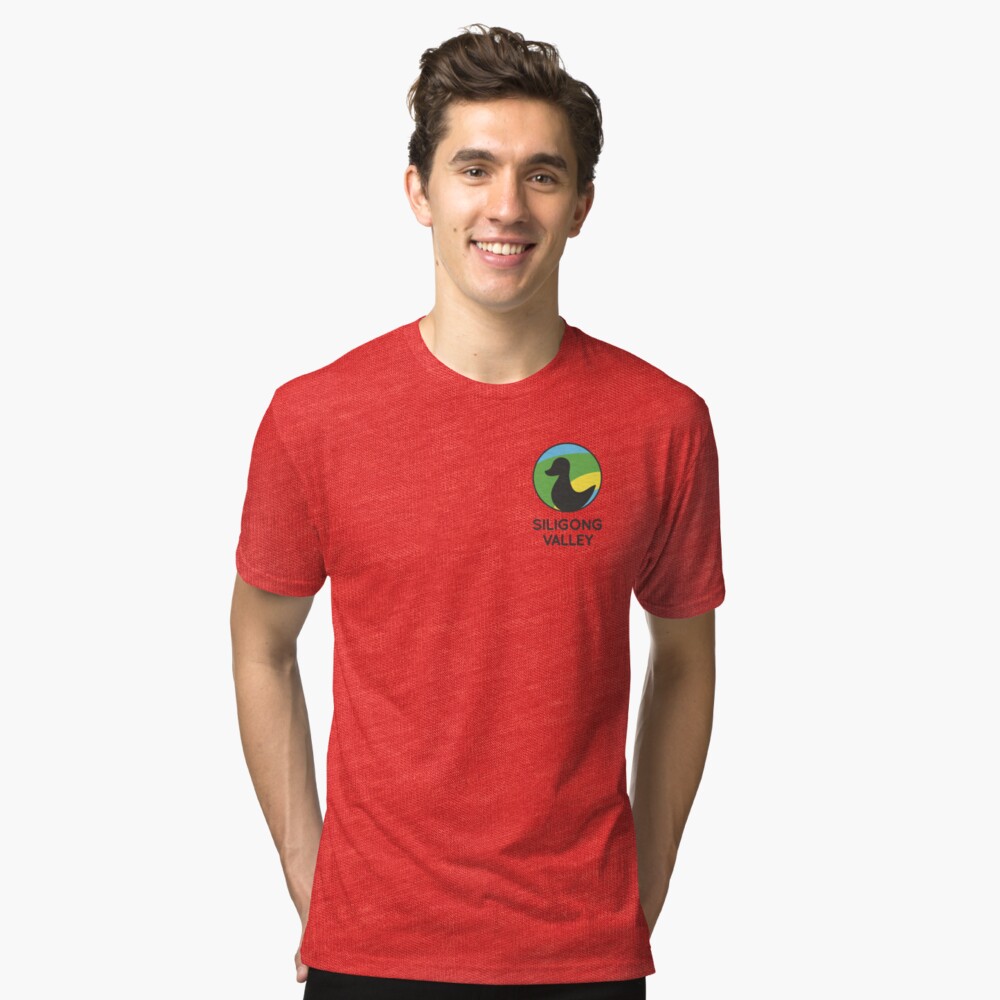 Siligong Valley logo w/text black Tri-blend T-Shirt