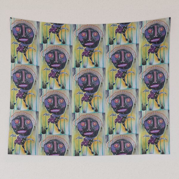 Item preview, Fly Man Art Brut Figurative Art 1 designed and sold by BeaOutsiderArt.