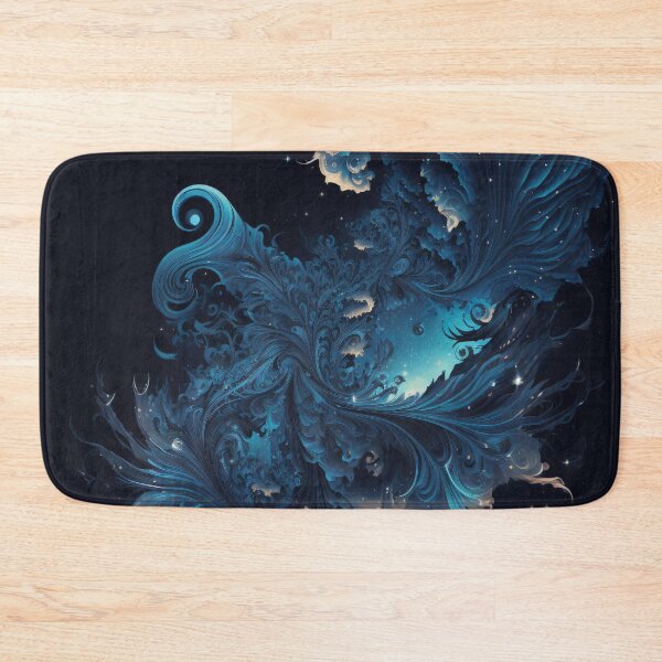 Item preview, Abstract fractal blue galaxy designed and sold by Darmon-Designs.