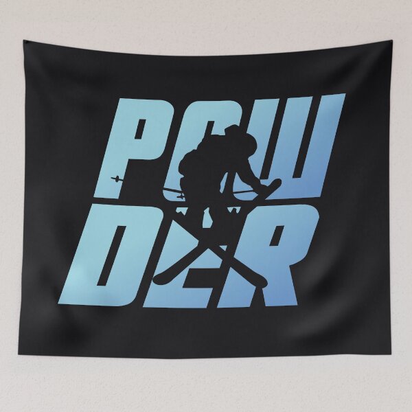 Item preview, Skier, skiing, ski - powder - blue designed and sold by claudiasartwork.