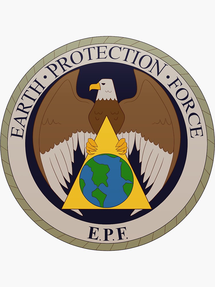 "Earth Protection Force logo" Sticker for Sale by VioletVulpini Redbubble