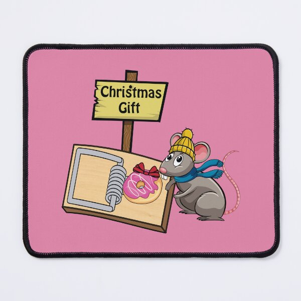Item preview, Funny mouse eating christmas donut designed and sold by Donutlovers.