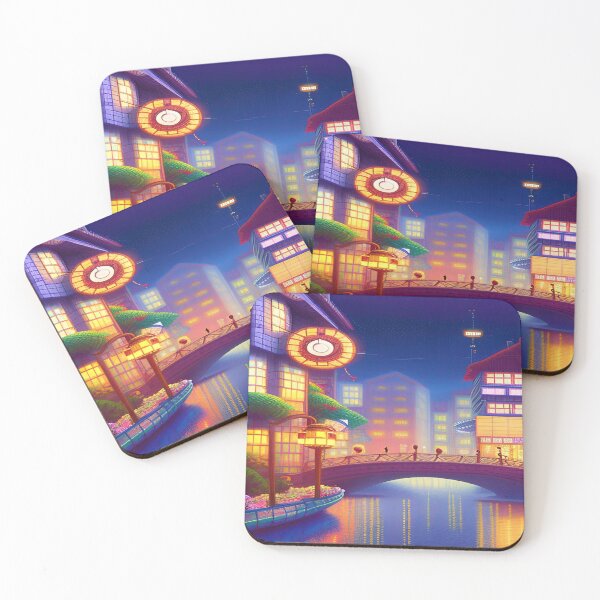 Item preview, Pixilated Cityscapes at Night designed and sold by Nellisstadia.