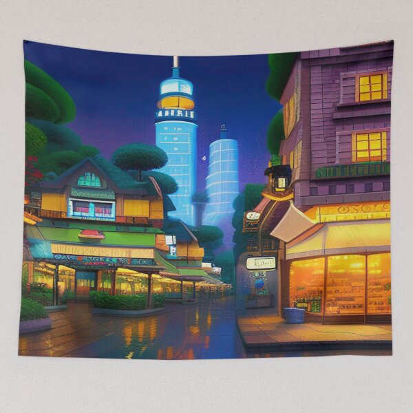 Item preview, Pixelated City Glow designed and sold by Nellisstadia.