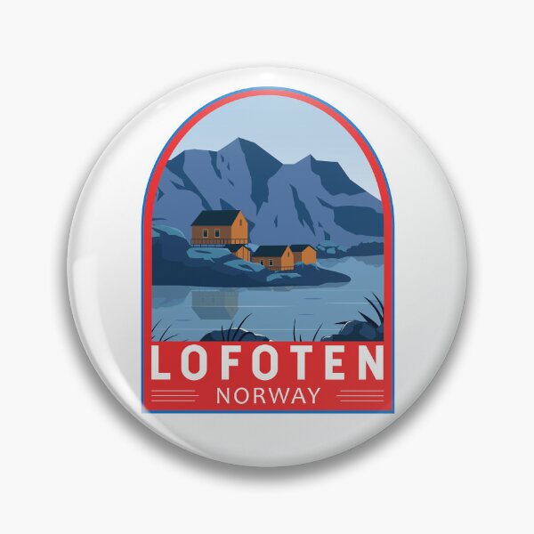 Item preview, Lofoten Norway Travel Retro Emblem designed and sold by KrisSidDesigns.