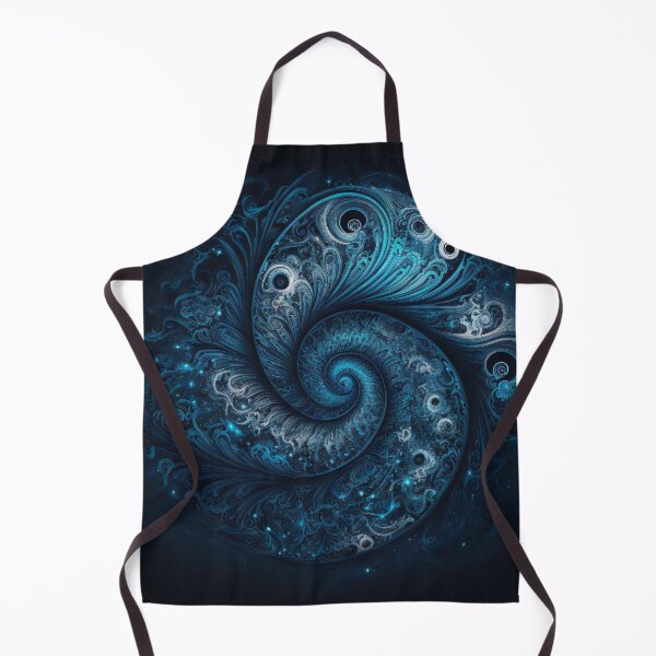 Item preview, Abstract fractal swirling blue galaxy designed and sold by Darmon-Designs.
