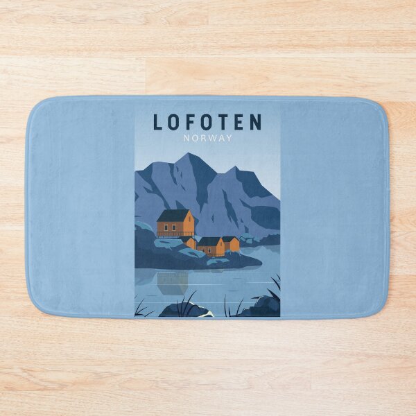 Item preview, Lofoten Norway Travel Vintage Art designed and sold by KrisSidDesigns.