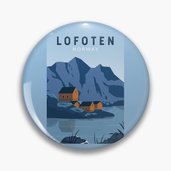 Item preview, Lofoten Norway Travel Vintage Art designed and sold by KrisSidDesigns.