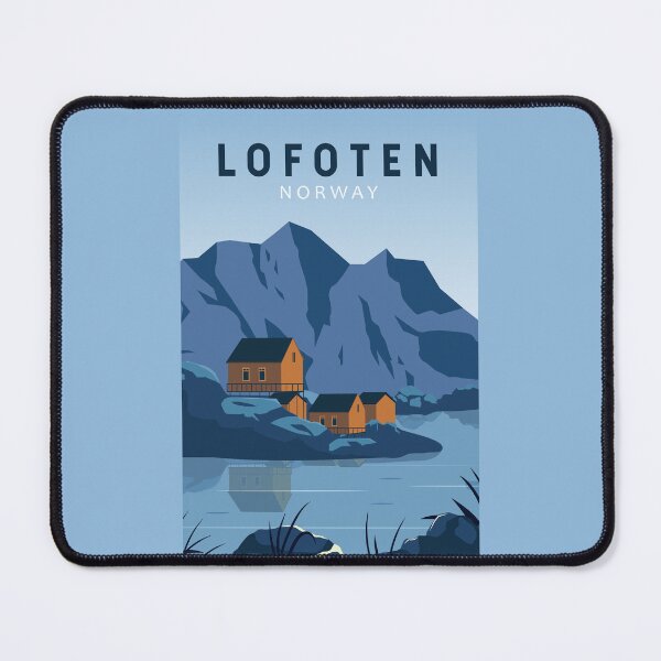 Item preview, Lofoten Norway Travel Vintage Art designed and sold by KrisSidDesigns.