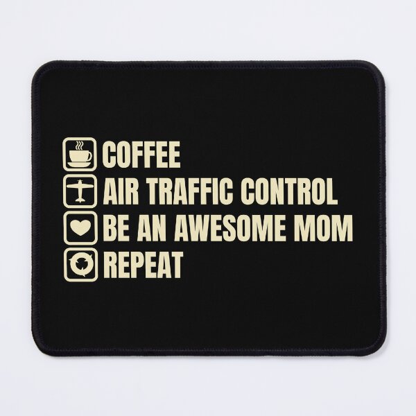 Item preview, Coffee, Air Traffic Control, Awesome Mom, Repeat (For Dark Background) designed and sold by thecatcouch.