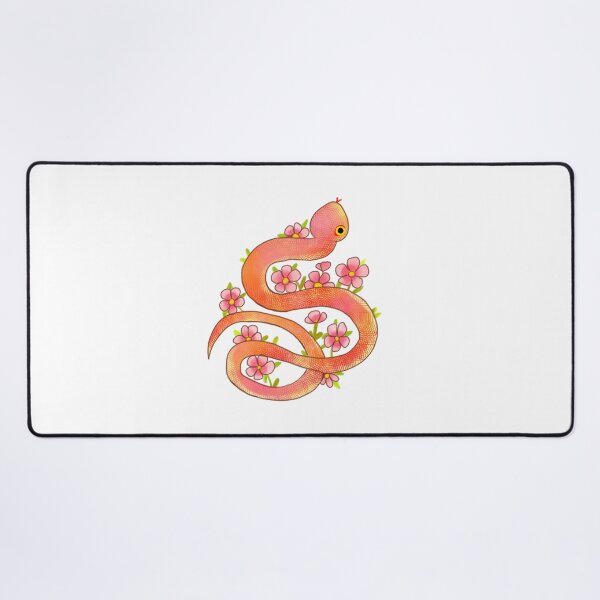Item preview, watercolor snake with flowers designed and sold by Mayarart.