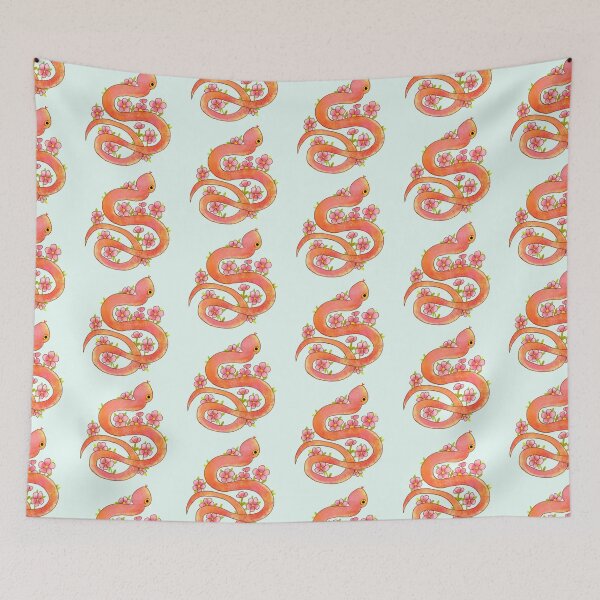 Item preview, watercolor snake with flowers  designed and sold by Mayarart.
