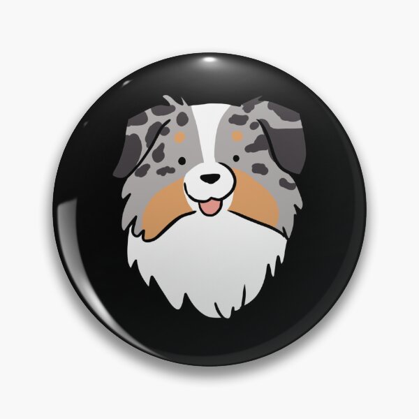 Item preview, australian shepherd face cute illustration  designed and sold by Yarafantasyart.