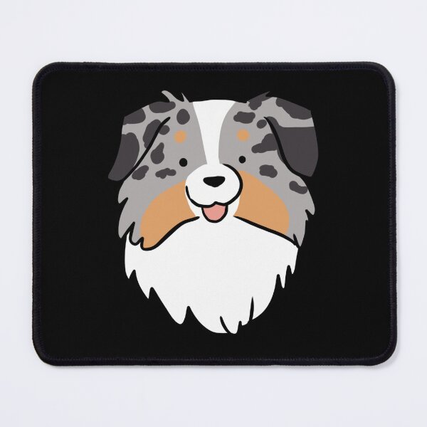 Item preview, australian shepherd face cute illustration  designed and sold by Yarafantasyart.