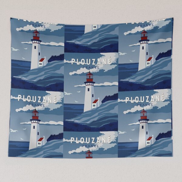 Item preview, Plouzane France Travel Vintage Art designed and sold by KrisSidDesigns.