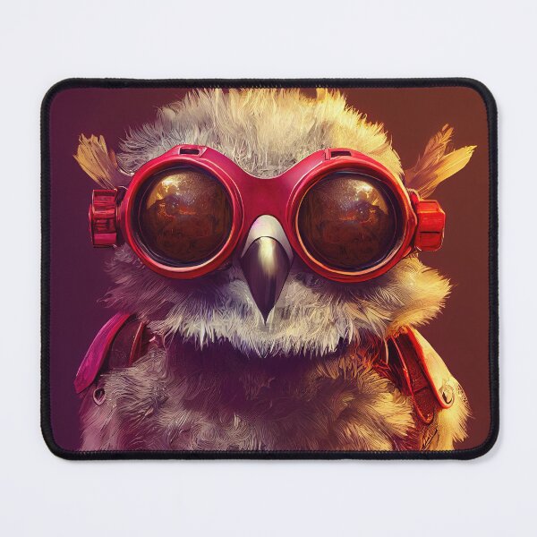 Item preview, Anthropomorphic Tiny Cute Cyberpunk Pirate Owl designed and sold by MimozaStudio.