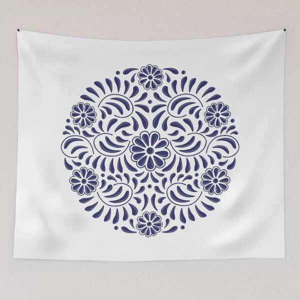 Item preview, Blue Mexican Talavera circule designed and sold by Terevela.