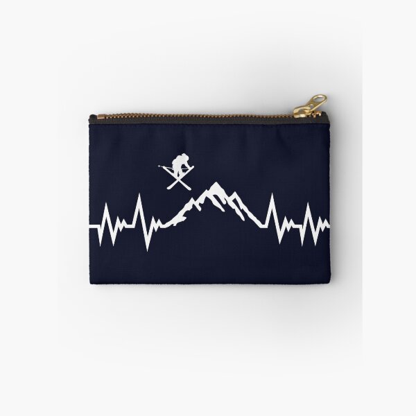 Item preview, Ski and mountain - skiing pulse heartbeat designed and sold by claudiasartwork.