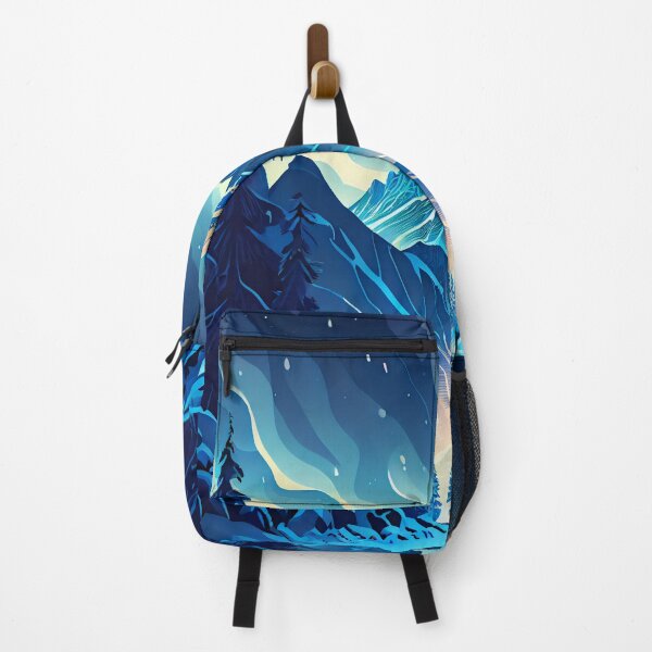 Item preview, Northern Lights Blue Mountains Sticker designed and sold by BEAUHOUS.