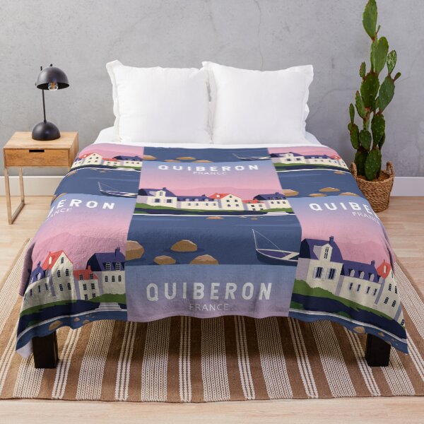 Item preview, Quiberon France Travel Vintage Art designed and sold by KrisSidDesigns.