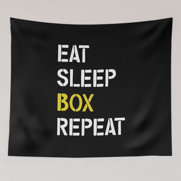 Item preview, Eat Sleep Box Repeat Boxing Funny Boxer Apparel Boxing Fan, Box Eat Sleep Repeat Gift designed and sold by Rachiirt.