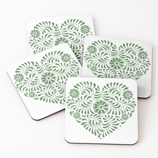 Item preview, Green Mexican Talavera heart designed and sold by Terevela.