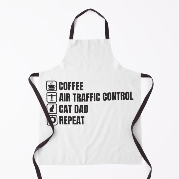 Item preview, Coffee, Air Traffic Control, Cat Dad, Repeat (For Light Background) designed and sold by thecatcouch.