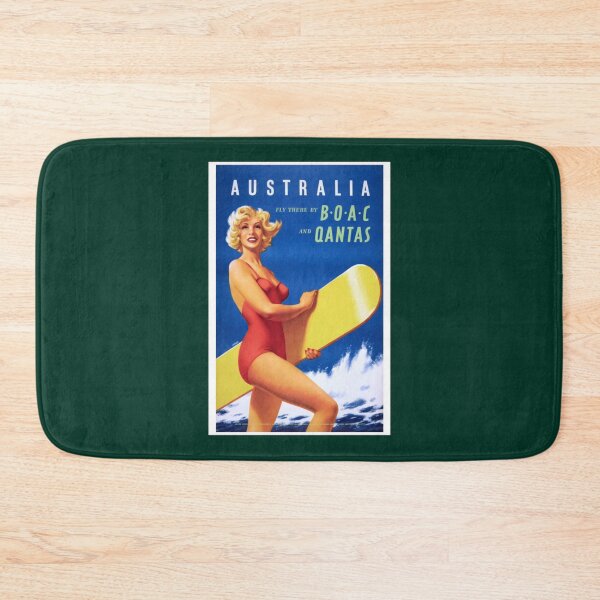 Item preview, 1956 Australia Fly There By BOAC And Qantas Airline      designed and sold by grainnekerenza.